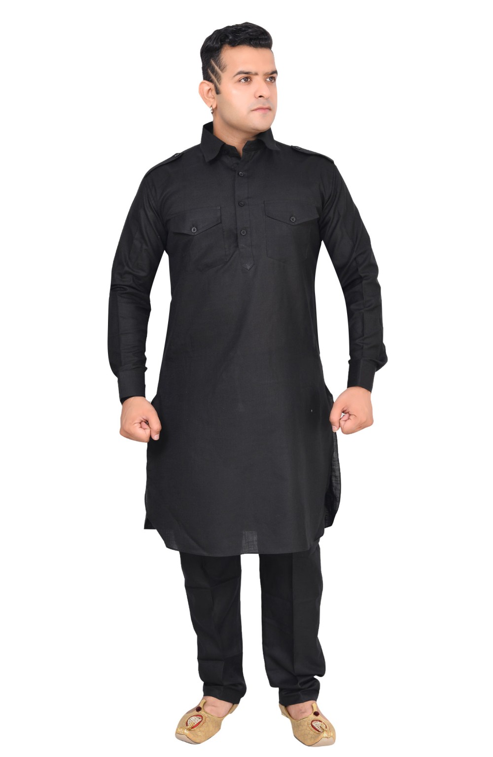 Cotton Casual Wear Men's half sleeve punjabi Kurta Pajama, Machine wash,  Size: 40 at Rs 1850/piece in Jaipur