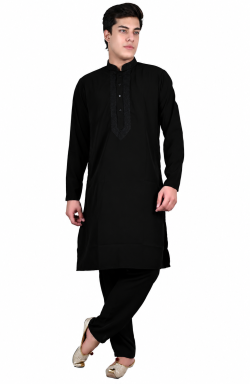 Black Pathani Suit 1946