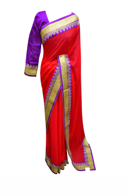 Red Saree - 7106