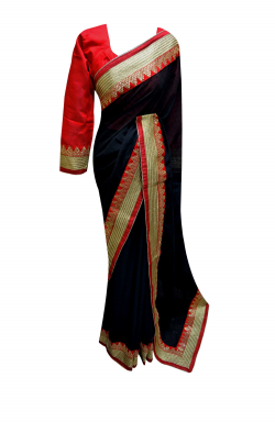 Black Saree - 7102