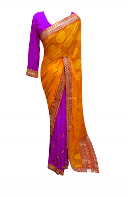 Mustard Saree - 7097