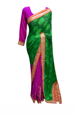 Green Saree - 7096