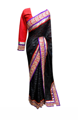 Black Saree - 7087