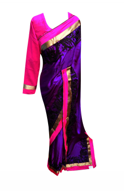 Purple Saree - 7082