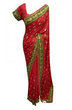 Maroon Saree- 2045