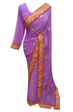 Lilac Saree - 7195