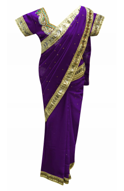 Purple Kids Saree 1208