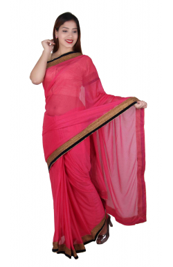 Pink Saree - 7267