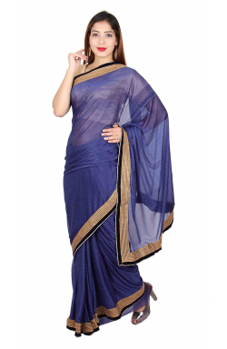 Navy Blue Saree - 7269