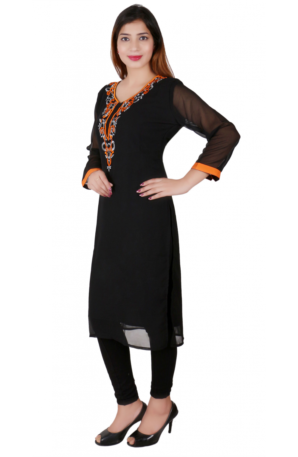 Top 50 Latest Black Kurti Designs - YouTube