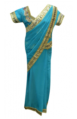 Turquoise Saree - 1205