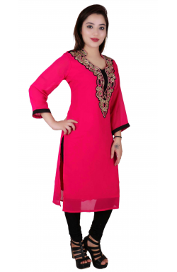 Fuchsia Kurti -7010