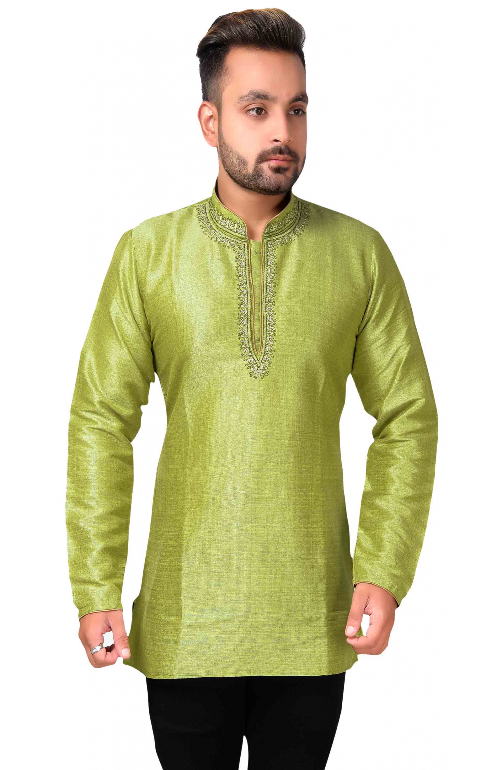 Buy Men's White Short Sleeve Cotton blended Kurti For Summer's Online at  Low Prices in India - Paytmmall.com